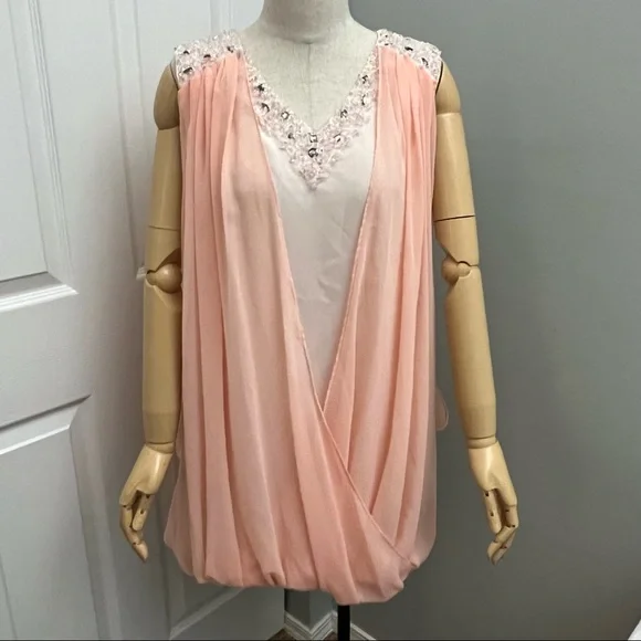 Marc Jacobs 100% Silk Bubble Drape Mini Dress Embellished Size 4 - Picture 1 of 16